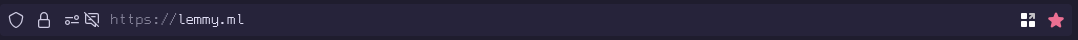 A screenshot of the Firefox address bar at https://lemmy.ml. It is bookmarked. The font is blurry.